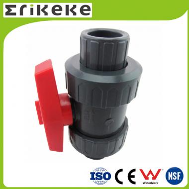 Top sale black color PVC double union valve